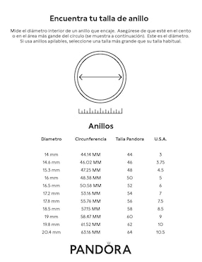 Anillo Pandora P 925 de plata diamante pavé
