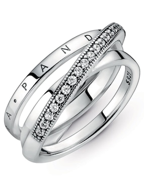 Anillo Pandora P 925 de plata diamante pavé