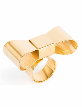 Anillo de moño Daniel Espinosa Jewelry Viena con acabado baño de oro 22 k