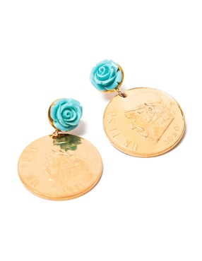 Aretes Daniel Espinosa Jewelry con acabado baño de oro
