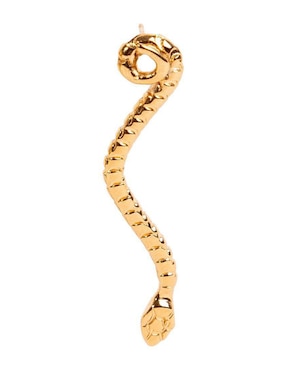 Aretes de serpiente Daniel Espinosa Jewelry Poison con acabado baño de oro