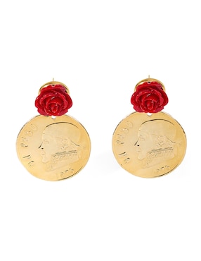 Aretes Daniel Espinosa Jewelry Con Baño De Oro 22 K