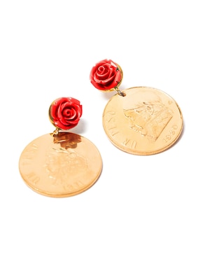 Aretes Daniel Espinosa Jewelry con acabado baño de oro