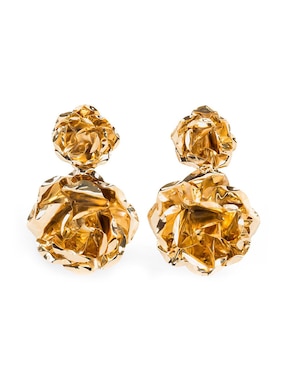 Aretes Daniel Espinosa Jewelry con acabado baño de oro