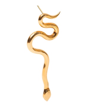 Aretes de serpiente Daniel Espinosa Jewelry Diva con acabado baño de oro
