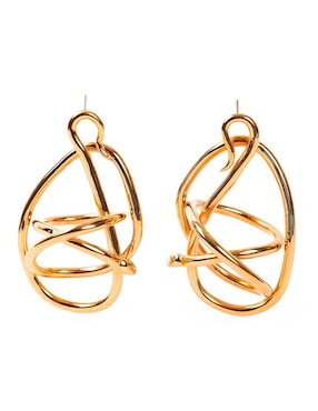 Aretes de serpiente Daniel Espinosa Jewelry Diva con acabado plateado