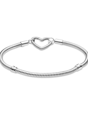 Brazalete Pandora de plata Moments con acabado pulido