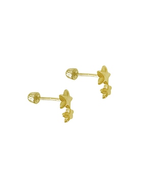 Aretes Sofia Blum de oro con acabado brillante