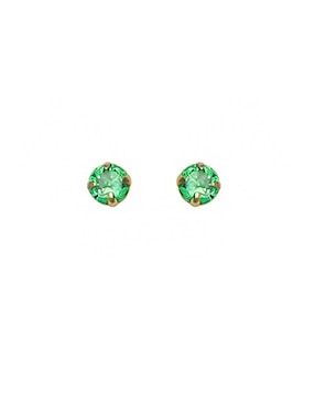 Aretes Sofia Blum de oro 10 K con acabado brillante zirconia