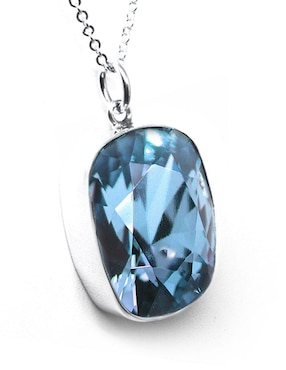 Set aretes y collar Zvezda de plata P 925 cristal