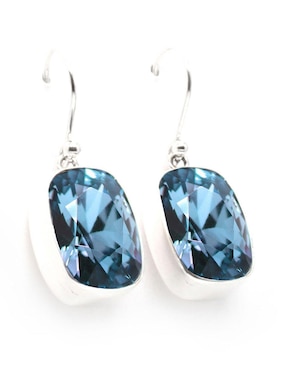 Set aretes y collar Zvezda de plata P 925 cristal