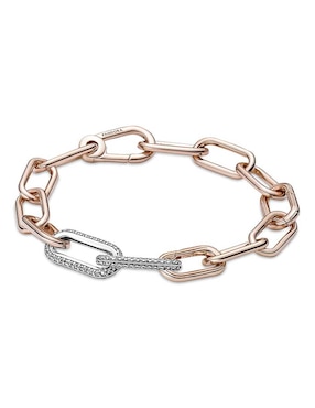 Dije rectangular Pandora de plata P 925 zirconia cúbica