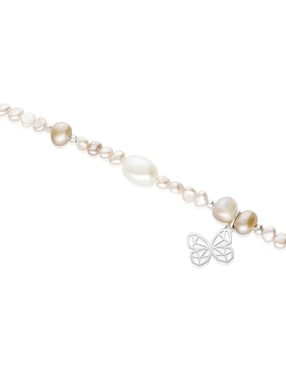 Pulsera Anamora Por Tanya Moss de plata con acabado lustre