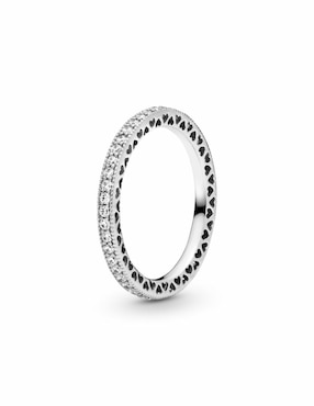 Anillo Con Gema Pandora Signature P.925 De Plata Zirconia Cúbica