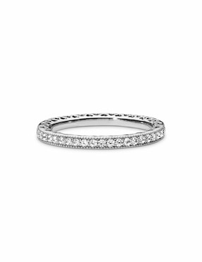 Anillo Pandora Signature P 925 de plata zirconia cúbica brillante