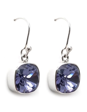 Set aretes y collar Zvezda de plata P 925 cristal