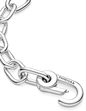 Brazalete Pandora de plata con acabado pulido