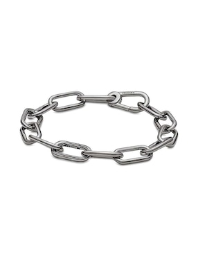 Brazalete Pandora de plata Me con acabado liso