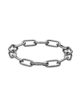 Brazalete Pandora de plata Me con acabado liso