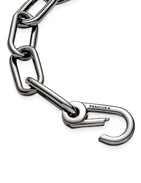 Brazalete Pandora de plata Me con acabado liso
