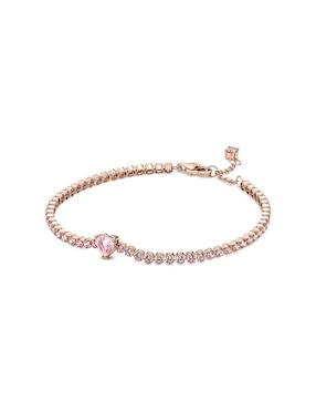 Brazalete Pandora De Plata Con Acabado Baño De Oro Rosa