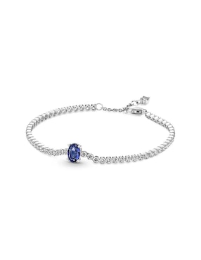 Brazalete Pandora de plata con acabado pulido