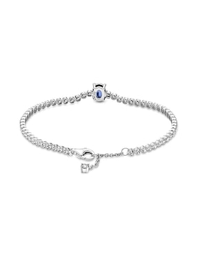Brazalete Pandora de plata con acabado pulido