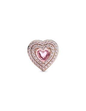 Colgante de corazón Pandora de plata zirconia cúbica