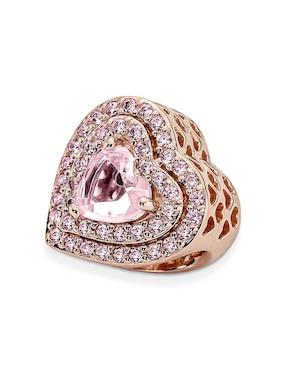 Colgante de corazón Pandora de plata zirconia cúbica