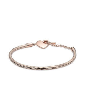 Brazalete Pandora de plata Moments con acabado baño de oro rosa
