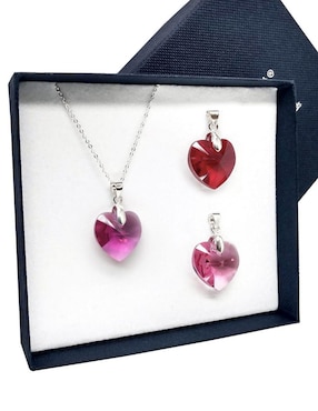 Set aretes y collar Zvezda de plata P 925