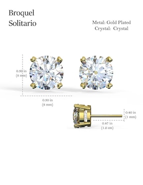 Broqueles Ortiz Espinosa con acabado brillante cristal