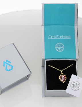 Collar de corazón Ortiz Espinosa de baño de oro
