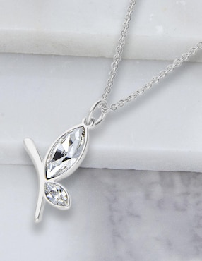 Collar con dije de mariposa Ortiz Espinosa cristal