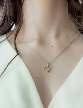 Colgante Y Dije de corazón Ortiz Espinosa cristal