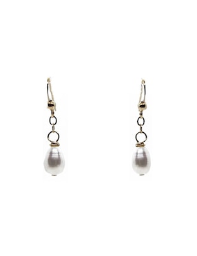 Set de gargantilla y aretes María Karina perla con turquesa y perla colgante