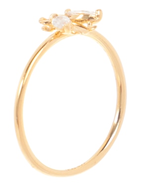 Anillo de insecto P D Paola de plata P 925 circonita con acabado baño de oro