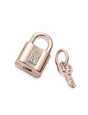 Charm Pandora de plata 14 K zirconia cúbica