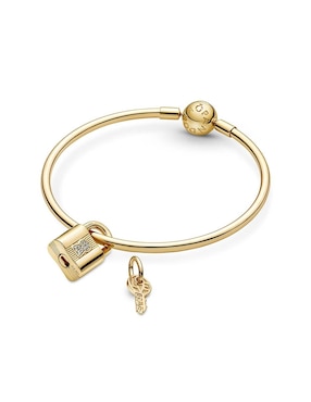 Charm Pandora de plata 14 K zirconia cúbica
