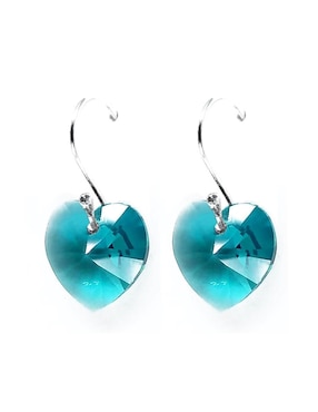 Aretes Zvezda Heart con acabado brillante cristal