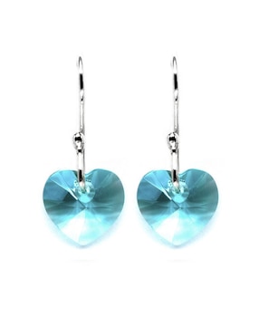 Collar y aretes de corazón Zvezda de plata P.925 cristal swarovski