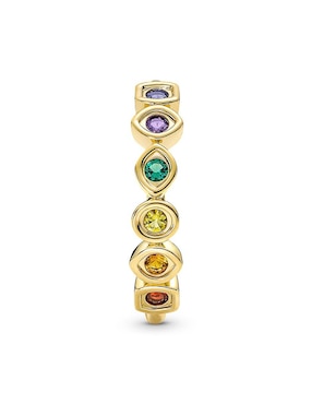 Anillo de corona Pandora Marvel X de plata P 925 cristal con acabado baño de oro