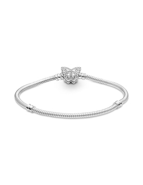 Brazalete Pandora de plata con acabado pulido