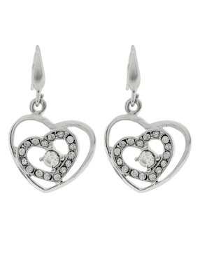 Imagen de producto Aretes de corazón Ocean Heart con acabado brillante cristal