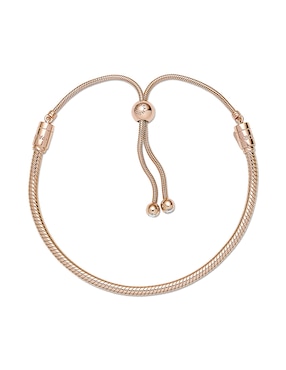 Brazalete Pandora de plata Rose con acabado pulido