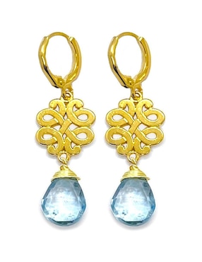 Aretes Largos Malia Joyería De Gota Topacio