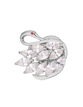 Prendedor C/seguro Ocean Heart De Cristal Cisne