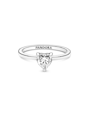 Anillo de corazón Pandora Timeless P 925 de plata zirconia cúbica pulido