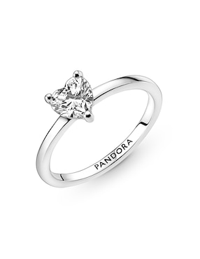Anillo de corazón Pandora Timeless P 925 de plata zirconia cúbica pulido
