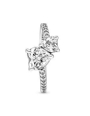 Anillo de corazón Pandora Timeless P 925 de plata zirconia cúbica brillante